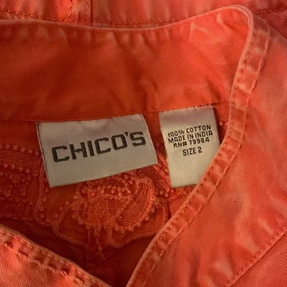 Chico’s Embellished cotton Jacket - Picture 8 of 8